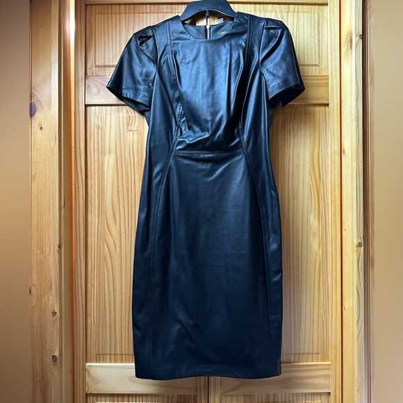 Calvin Klein Dresses & Skirts - Calvin Klein pleather dress size 4